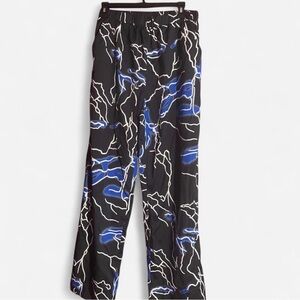 Black and Blue Lightning Print SweatPants